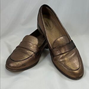 Clarks metallic loafers - 9W